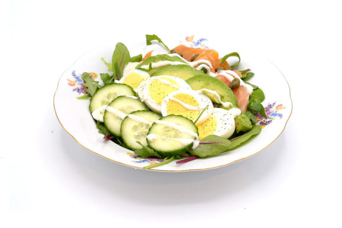 Gerookte zalm salade