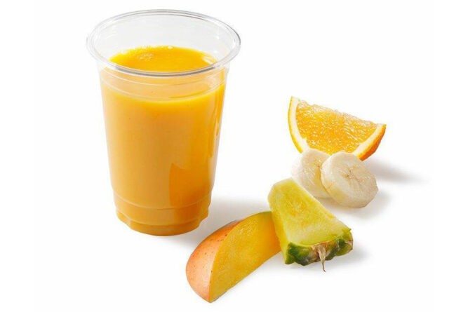 Smoothie cantaloupe-banaan